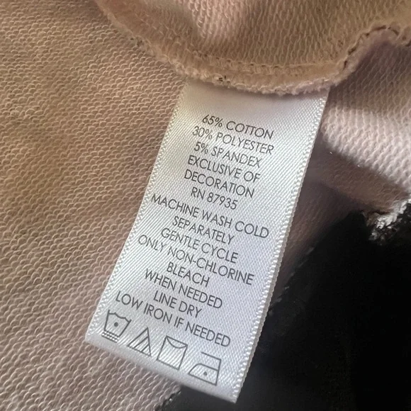 Logo by Lori Goldstein Light Pink Zip Hoodie with Black Floral Jacquard - Picture 9 of 9